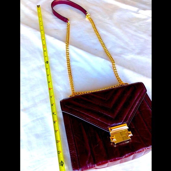 Michael Kors Oxblood Large Quilted Whitney Bag - Picture 3 of 9